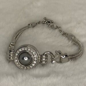 GINGER SNAPS FAUX PEARL AND RHINESTONE BRACELET